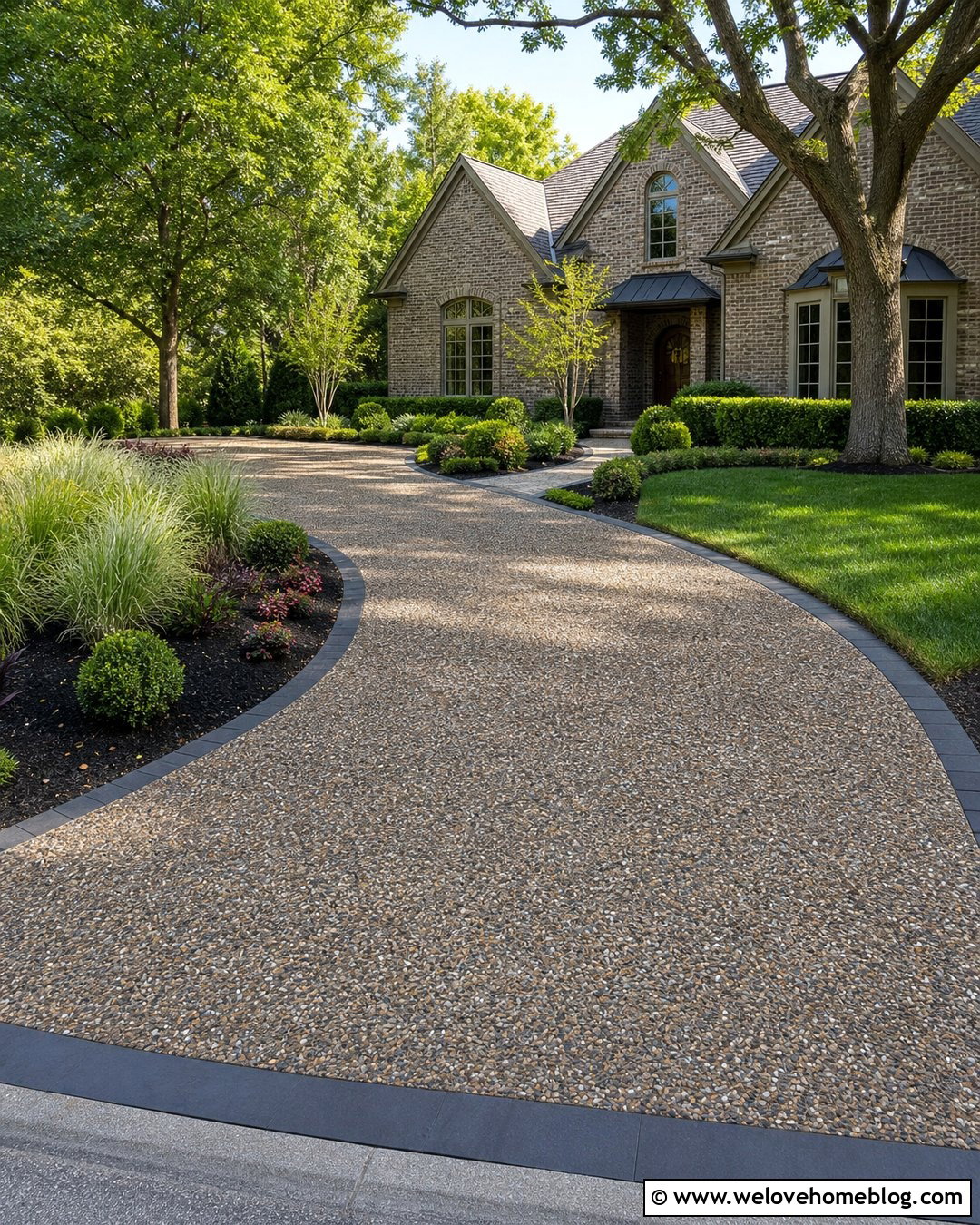 Exposed Aggregate Concrete Driveway - 25 Concrete Driveways Cement Ideas