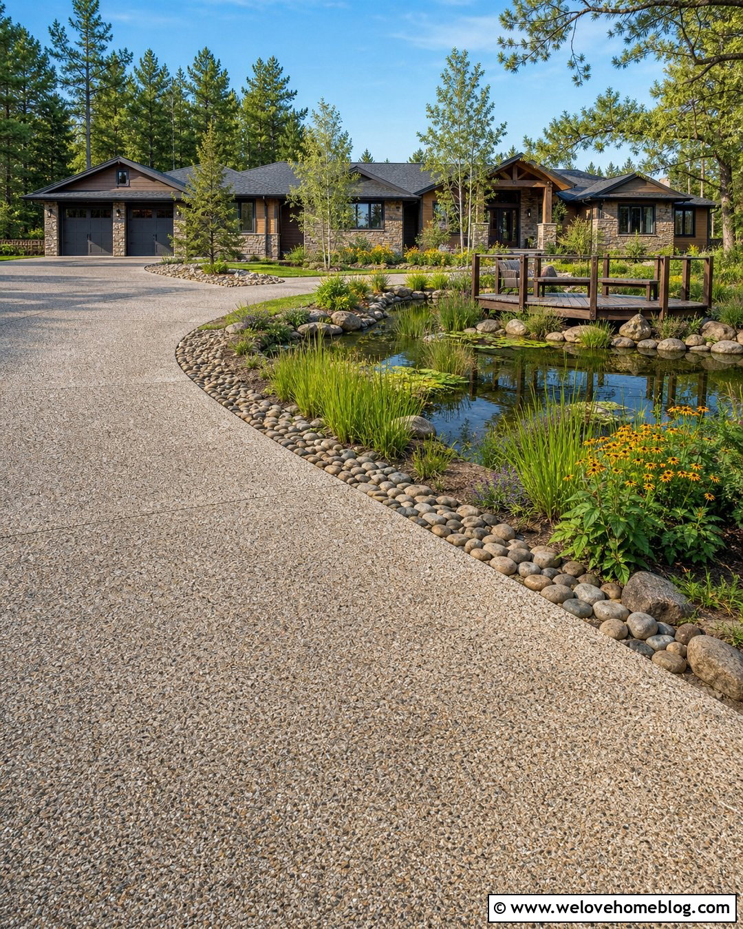 20 Driveway Around Pond Ideas for a Scenic Property Entrance