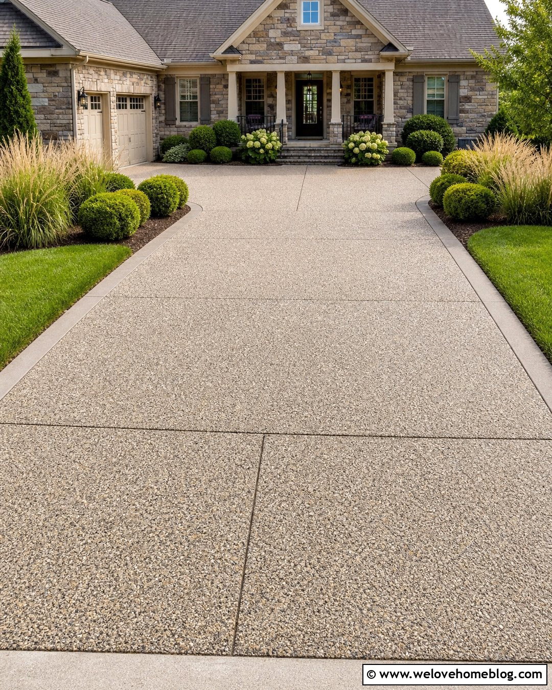 Exposed Aggregate Driveway Extension - 40 widen driveway ideas