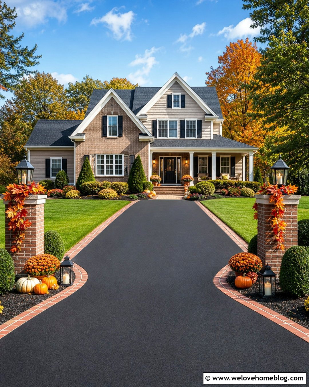 20 Fall Decor Driveway Entrance Ideas for a Warm Welcome