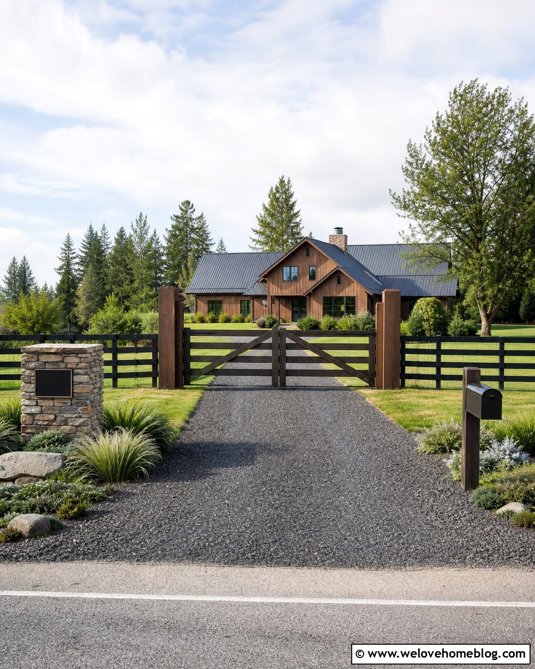 Farm Driveway Entrance With Address Sign - 35 driveways farm entrance ideas