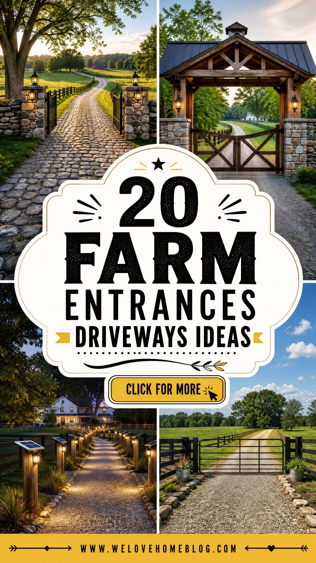 20 Farm Entrances Driveways Ideas With Rustic Curb Appeal - 20 Farm Entrances Driveways Ideas With Rustic Curb Appeal