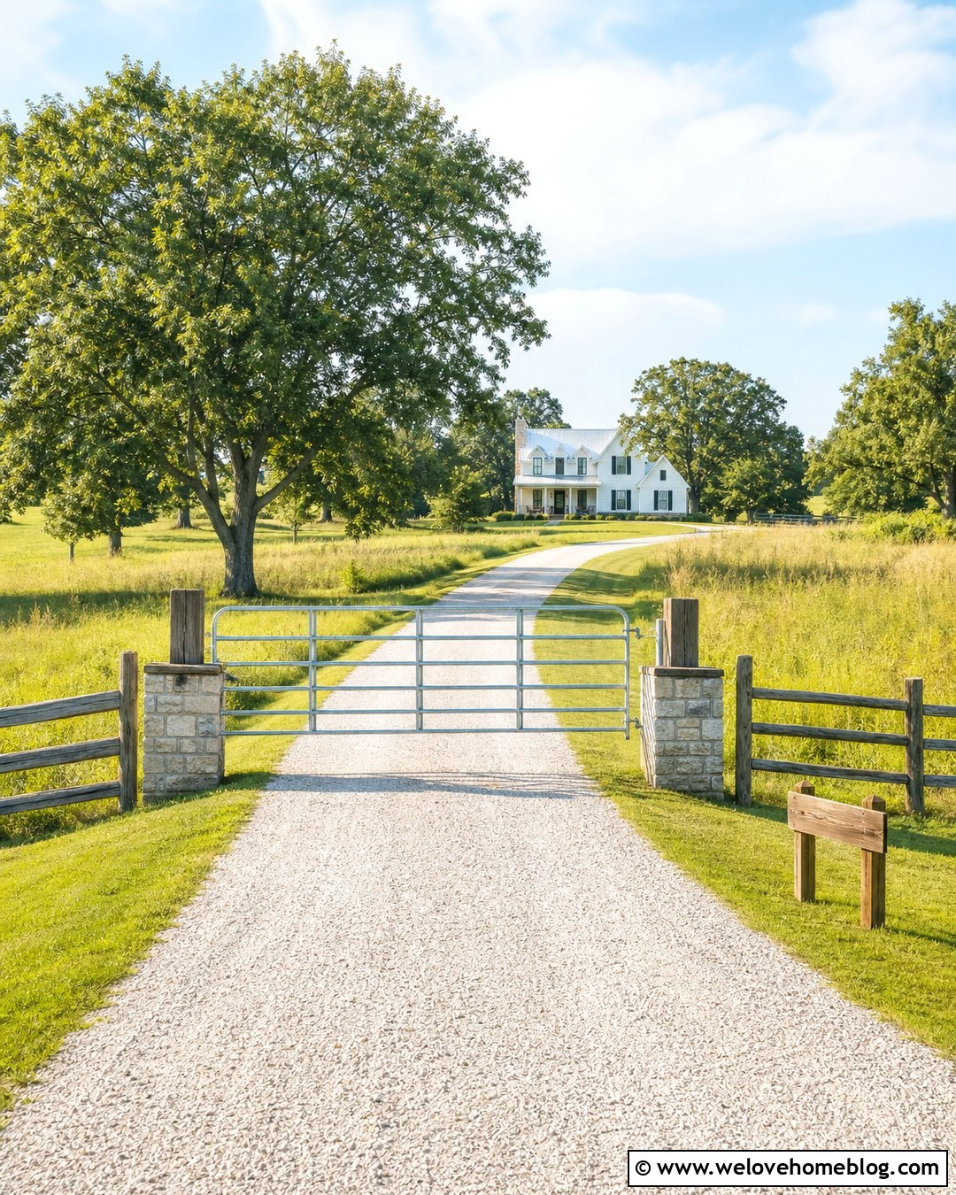 Farm Gate Private Driveway Entrance - 25 Private Driveway Entrance Ideas