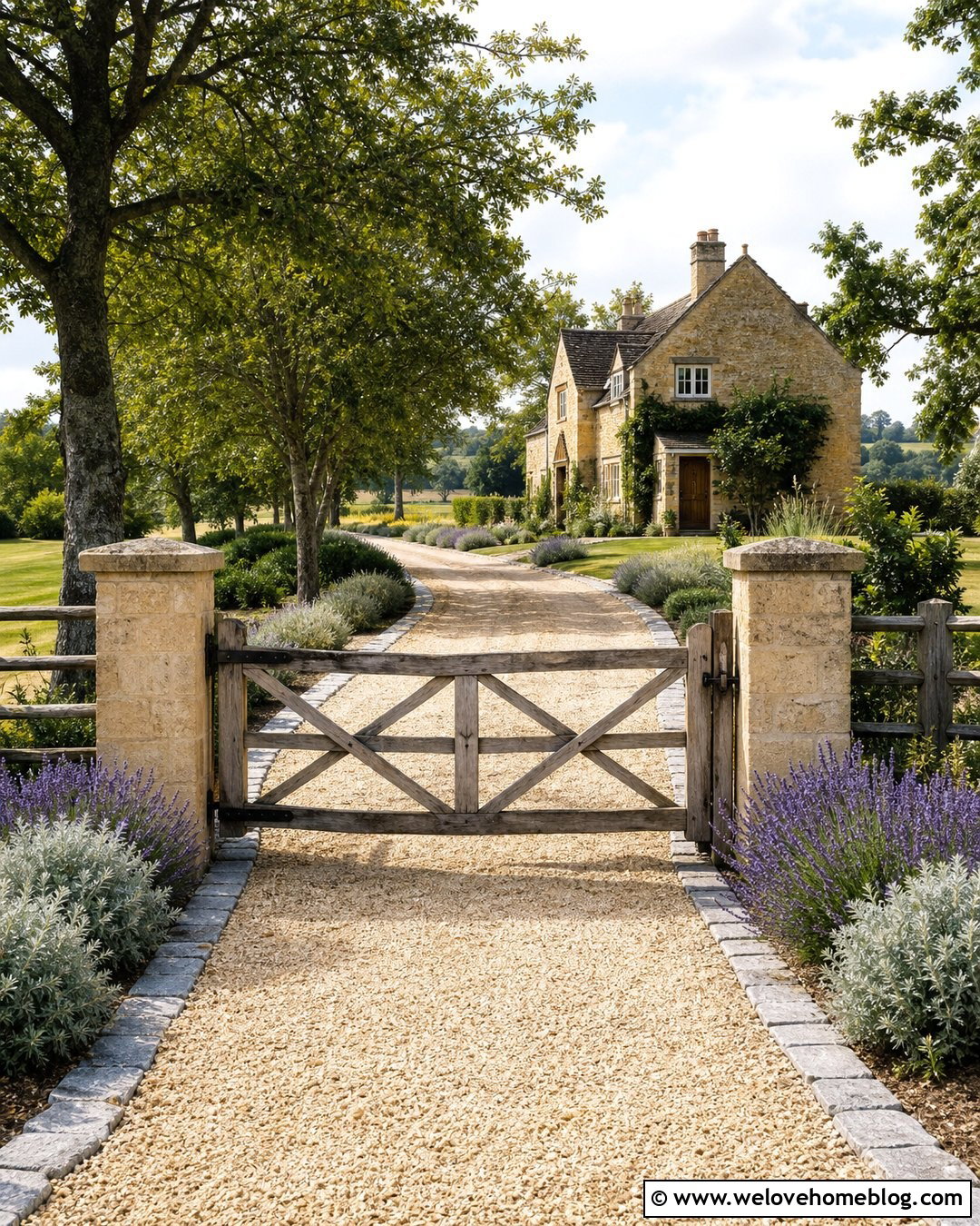 Farm Gate With Lavender Driveway Borders - 30 farm gates entrance driveways country ideas