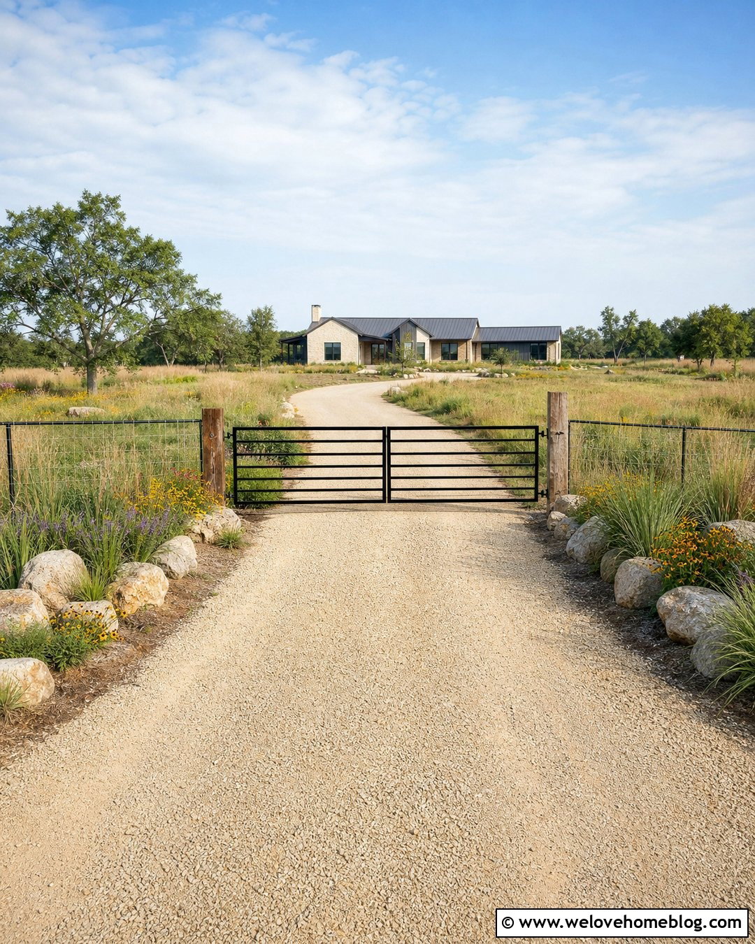 Farm Gate With Prairie Landscaping - 30 farm gates entrance driveways country ideas