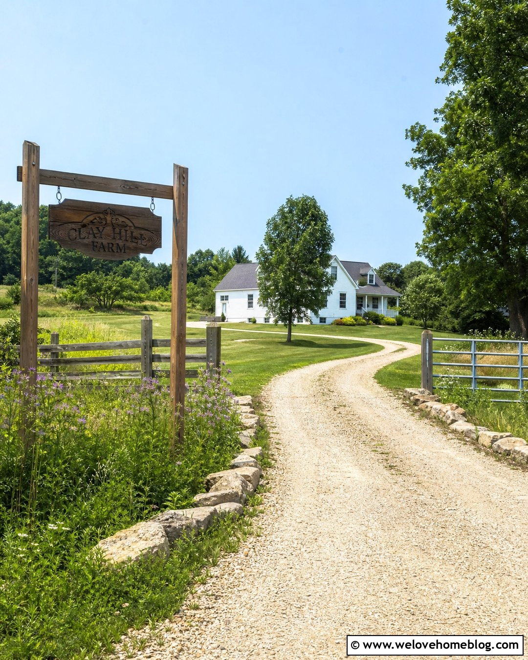 Farm Name Sign With Split Rail Fence - 40 Farm Signs Entrance Driveways Ideas