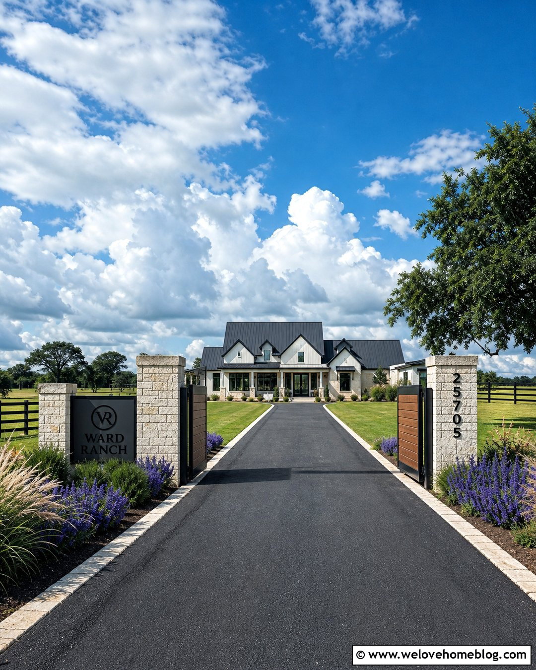 Farm Sign With Limestone Columns - 40 Farm Signs Entrance Driveways Ideas