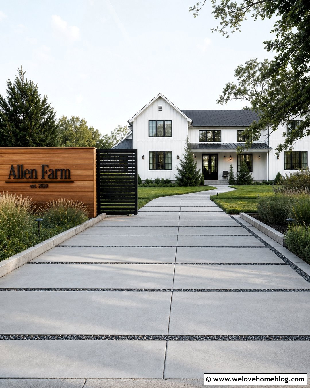 Farm Sign With Modern Farmhouse Driveway - 40 Farm Signs Entrance Driveways Ideas