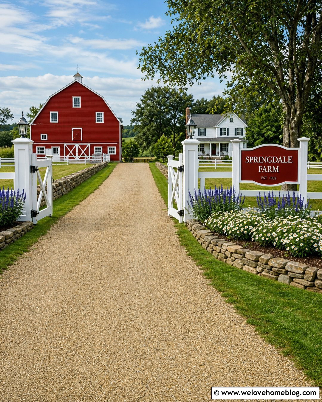 Farm Sign With Red Barn Driveway - 40 Farm Signs Entrance Driveways Ideas