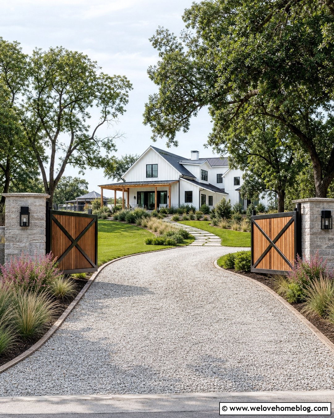 Farmhouse Cedar Driveway Gate - 20 Driveway Gates For Sale Ideas
