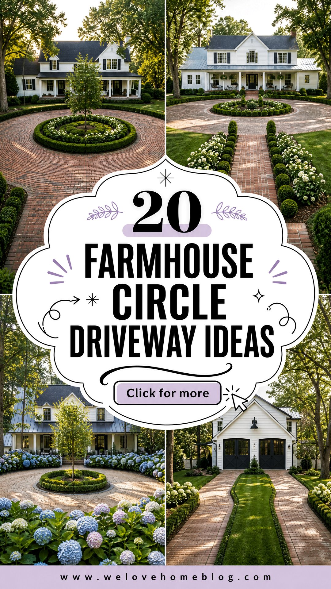 20 Farmhouse Circle Driveway Ideas for Grand Country Style - 20 Farmhouse Circle Driveway Ideas for Grand Country Style