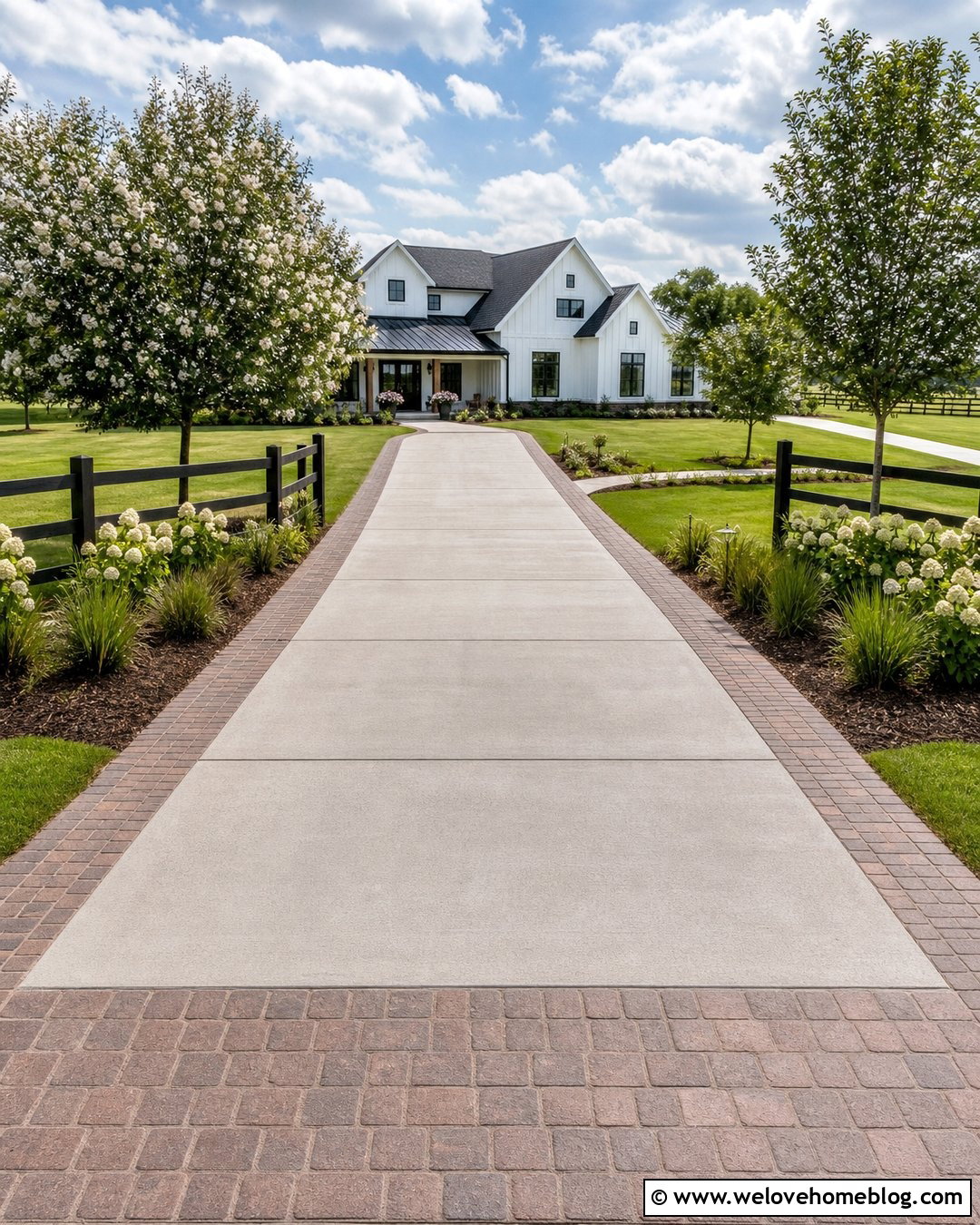 Farmhouse Concrete Resurfacing Driveway - 20 Concrete Resurfacing Driveways Ideas