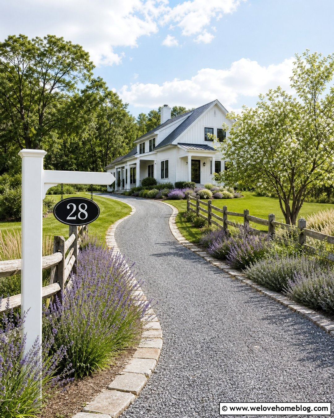 Farmhouse Driveway Address Post - 35 house number sign for yard driveways ideas