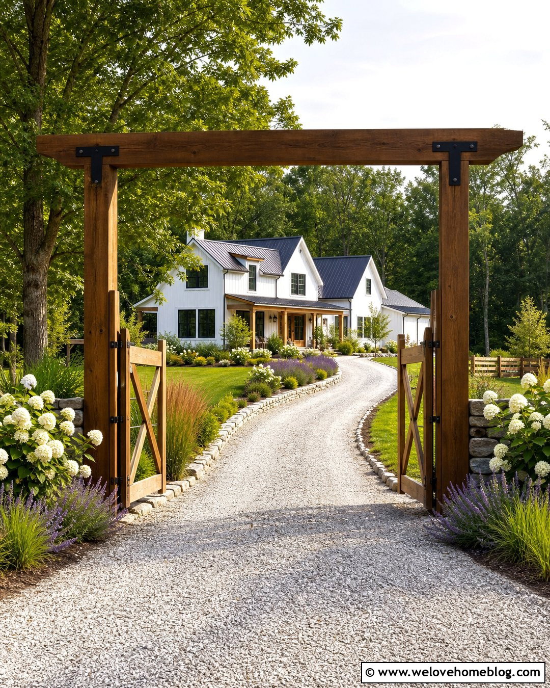 Farmhouse Driveway Entrance Archway - 20 driveway entrance archway ideas
