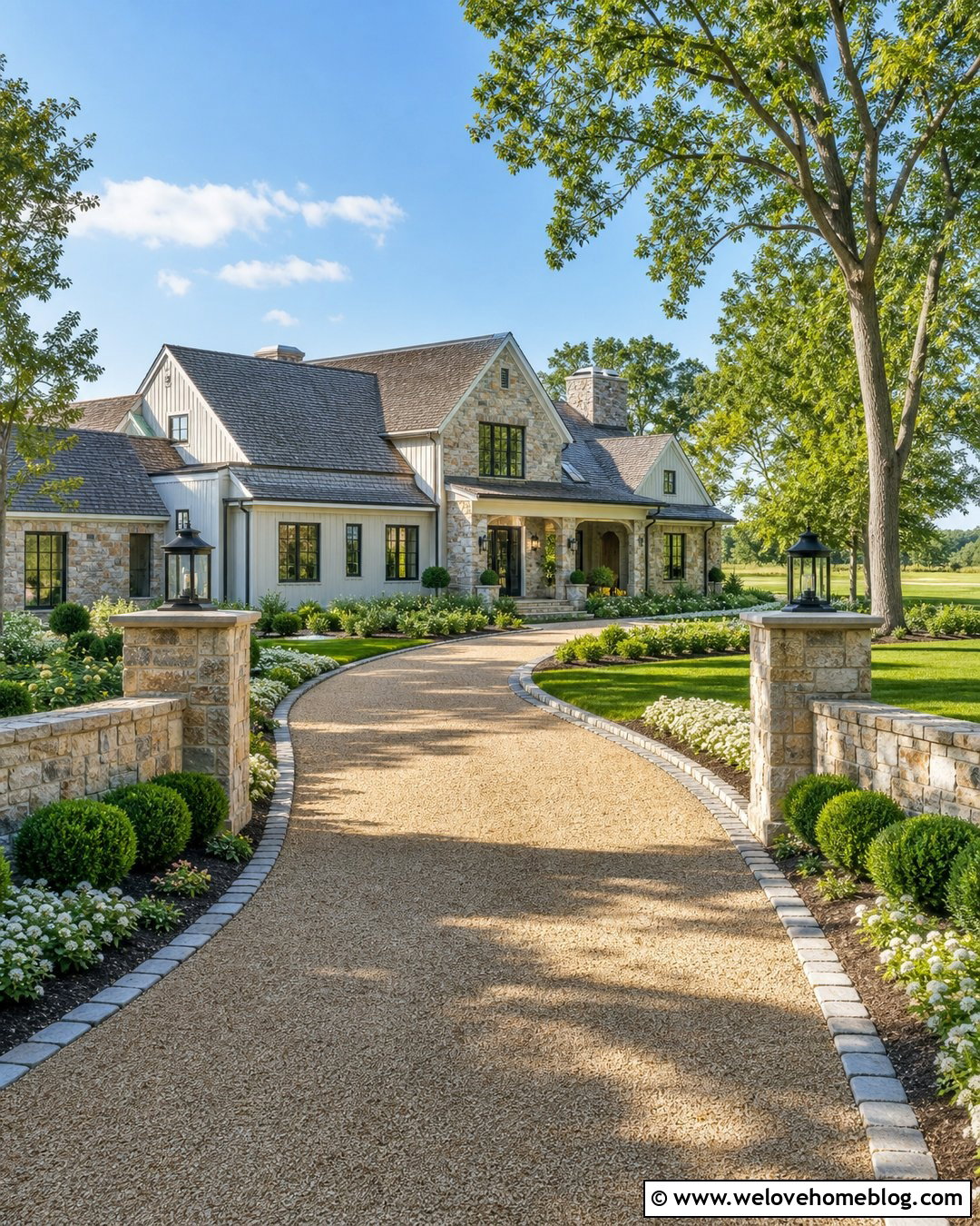 35 Farmhouse Driveway Ideas for Timeless Country Curb Appeal