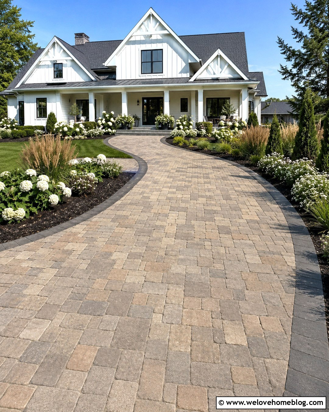 Farmhouse Interlock Driveway - 20 Interlock Driveway Designs Ideas