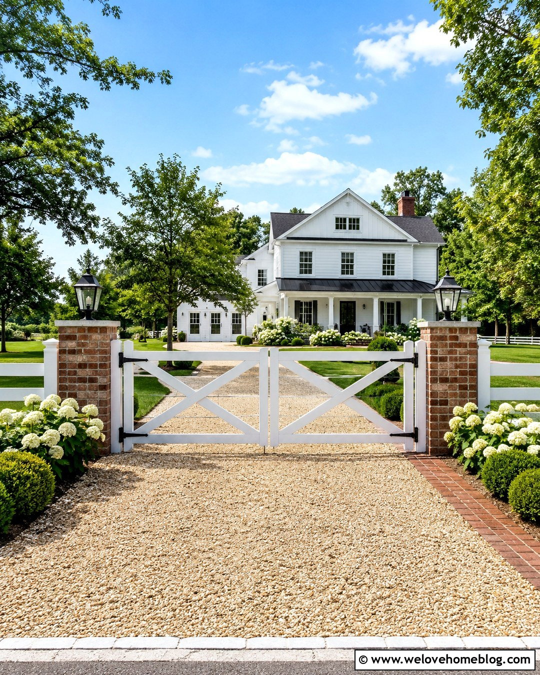 Farmhouse X Brace Wood Driveway Gate - 20 Driveway Entry Gates Entrance Wood Ideas