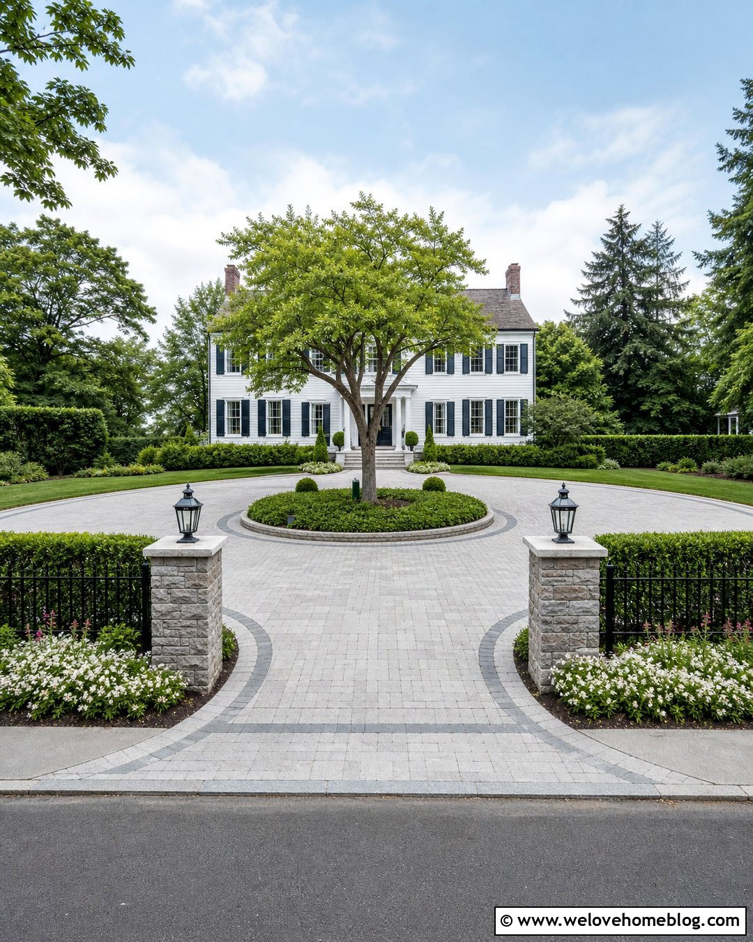 Fence And Hedge Driveway Entrance - 20 Driveway Entrance Landscaping Fence Ideas