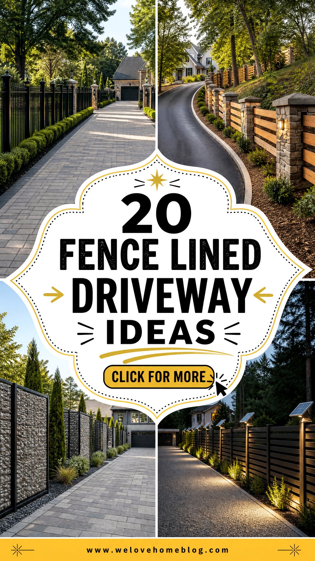 20 Fence Lined Driveway Ideas for a Polished Home Entrance - 20 Fence Lined Driveway Ideas for a Polished Home Entrance