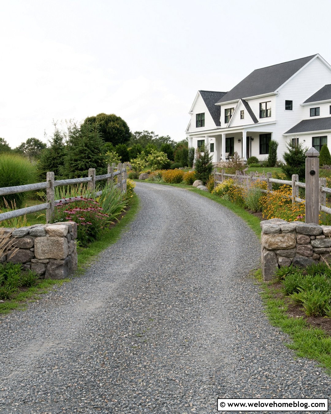 20 Driveway Entrance Landscaping Rocks Ideas: Bold, Natural Looks
