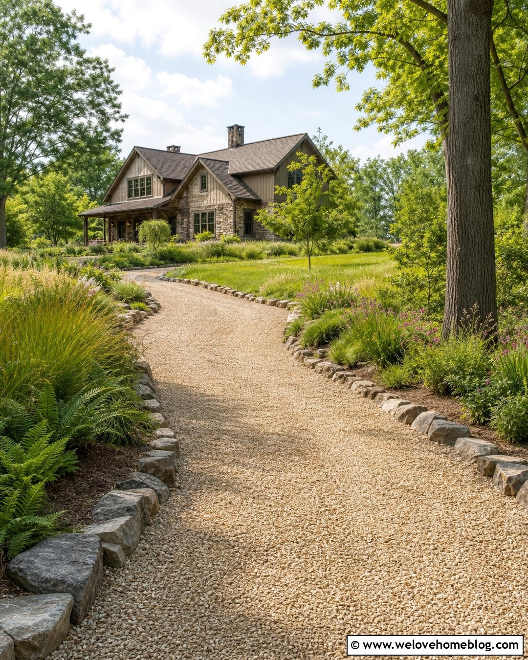 Fieldstone Edging For A Gravel Driveway - 25 Edging For Gravel Driveway Ideas