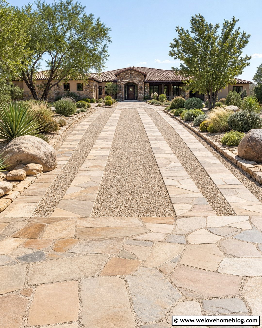 20 Double Ribbon Driveway Ideas for Charming Green Curb Appeal