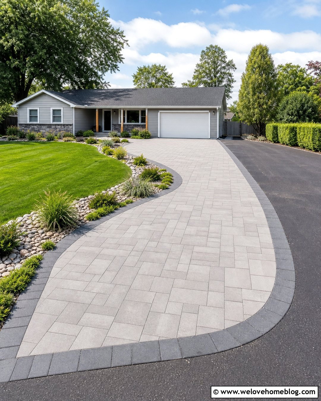 Flared Interlock Driveway Extension - 20 Interlock Driveway Extension Ideas