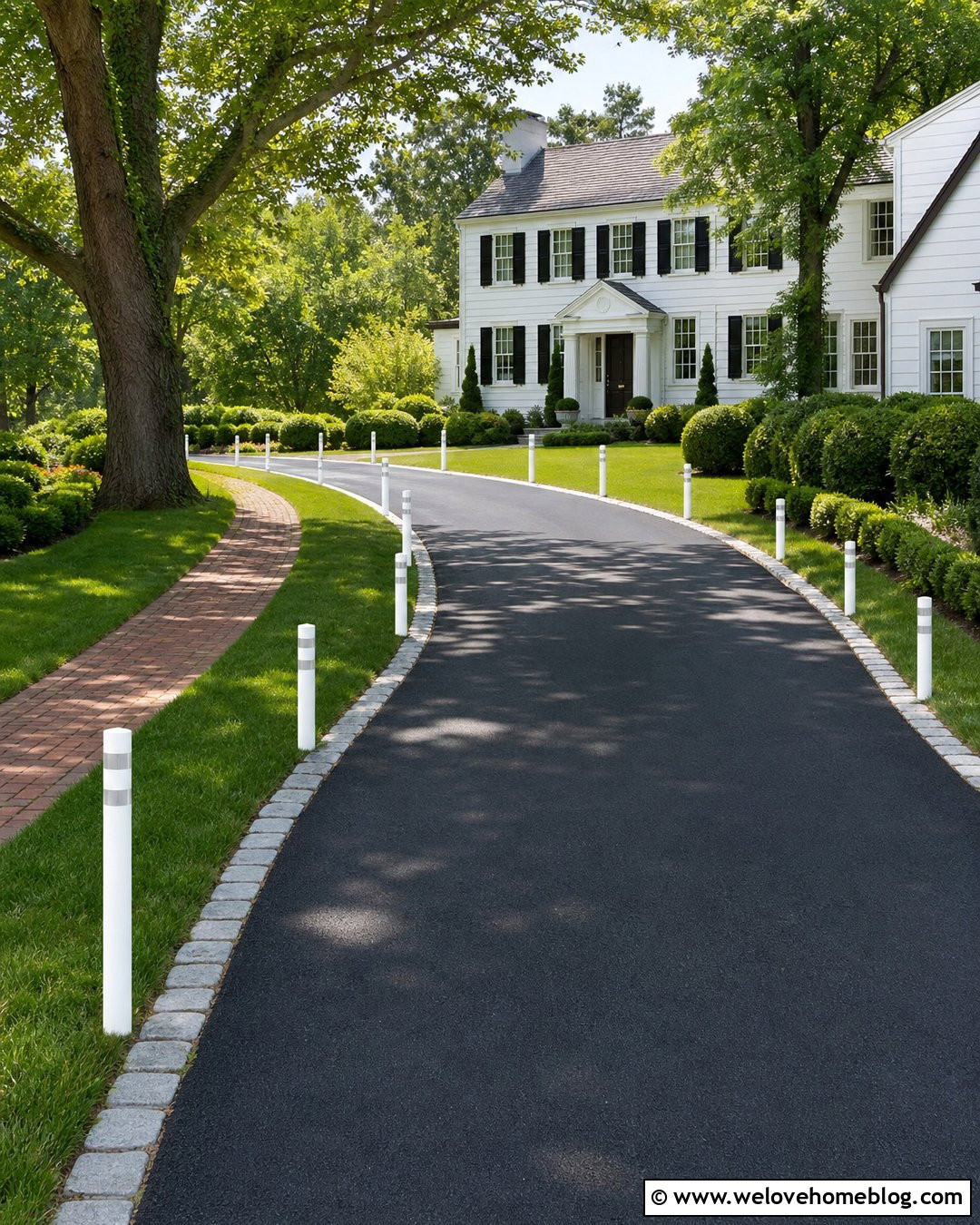 Flexible White Driveway Delineators - 25 Driveway Marker Ideas
