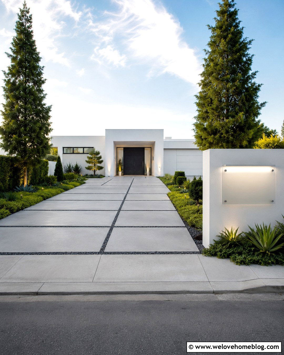 Floating Acrylic Driveway Sign - 20 Driveway Sign Ideas
