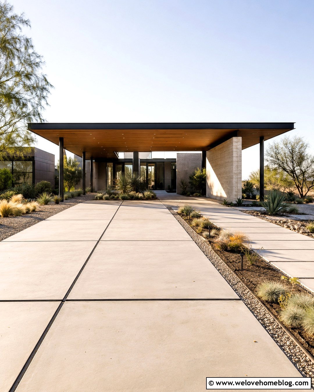 Floating Roof Porte Cochere Driveway - 20 Porte Cochere Driveway Modern Ideas