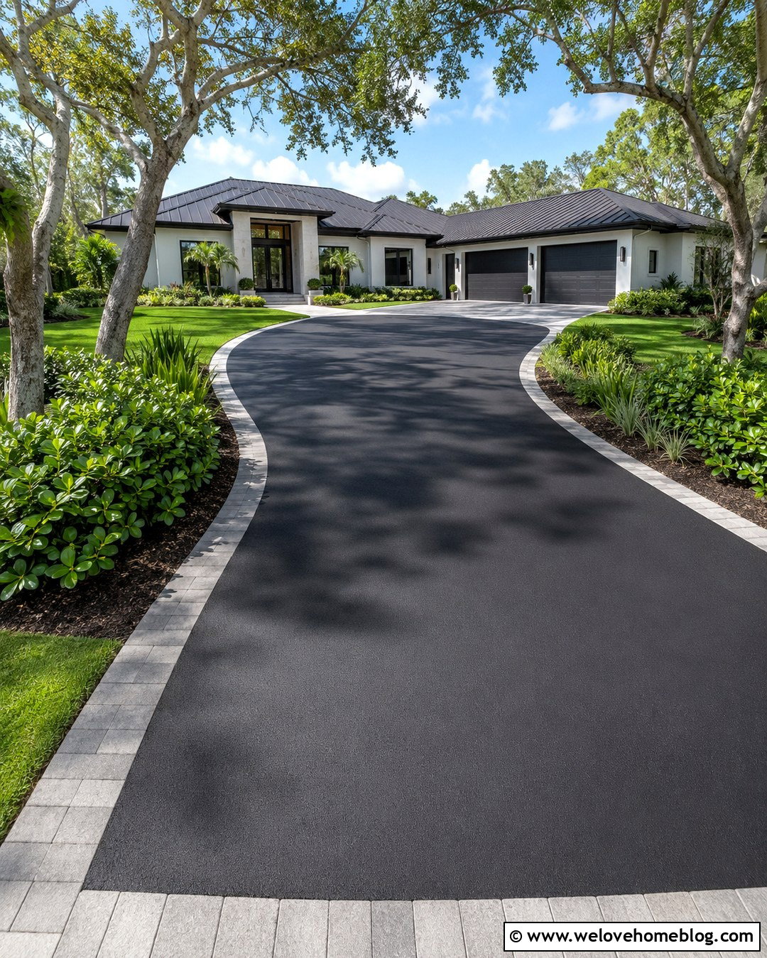 Florida Asphalt Driveway With Paver Border - 20 florida driveway ideas