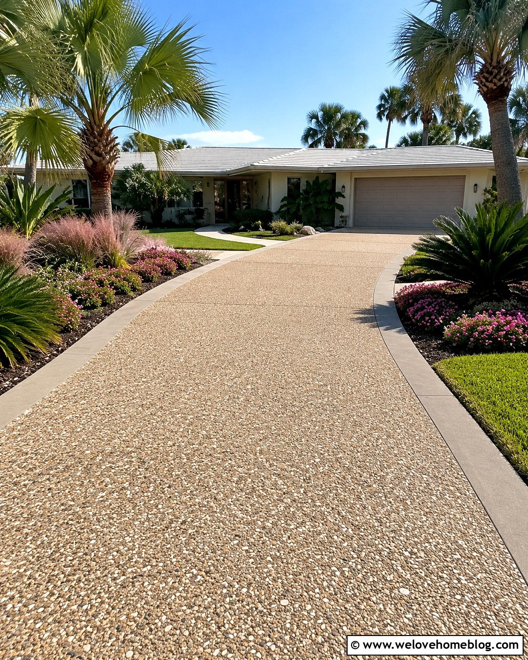 Florida Exposed Aggregate Driveway - 20 florida driveway ideas