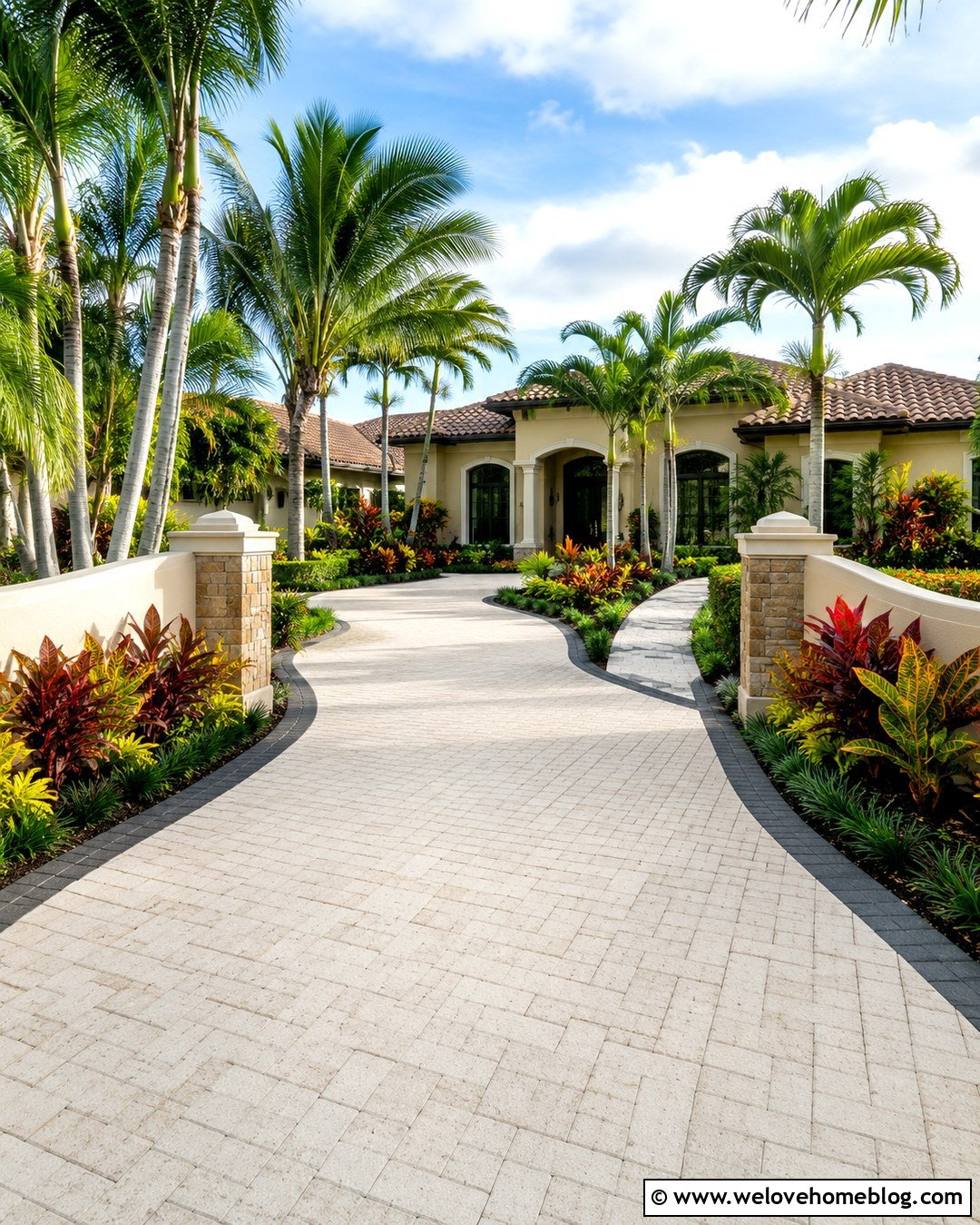 Florida Tropical Driveway Entrance - 20 florida driveway ideas