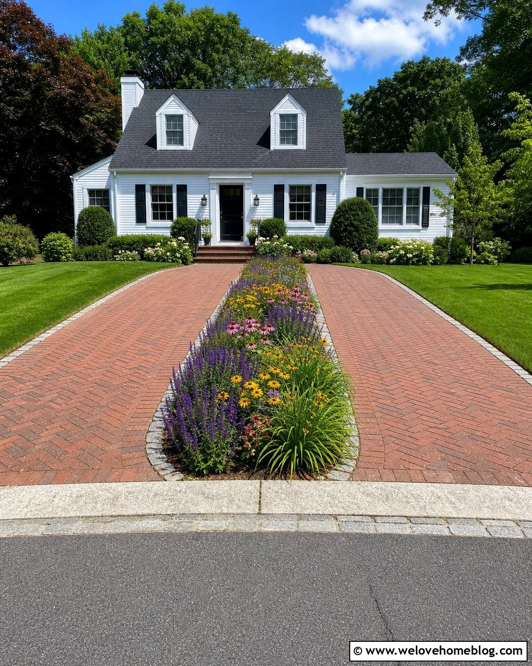 Flower Border Landscape Between Driveways - 20 landscape between driveways ideas