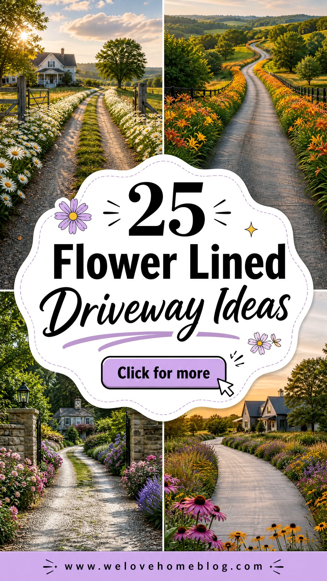 25 Flower Lined Driveway Ideas for a Charming Storybook Welcome - 25 Flower Lined Driveway Ideas for a Charming Storybook Welcome