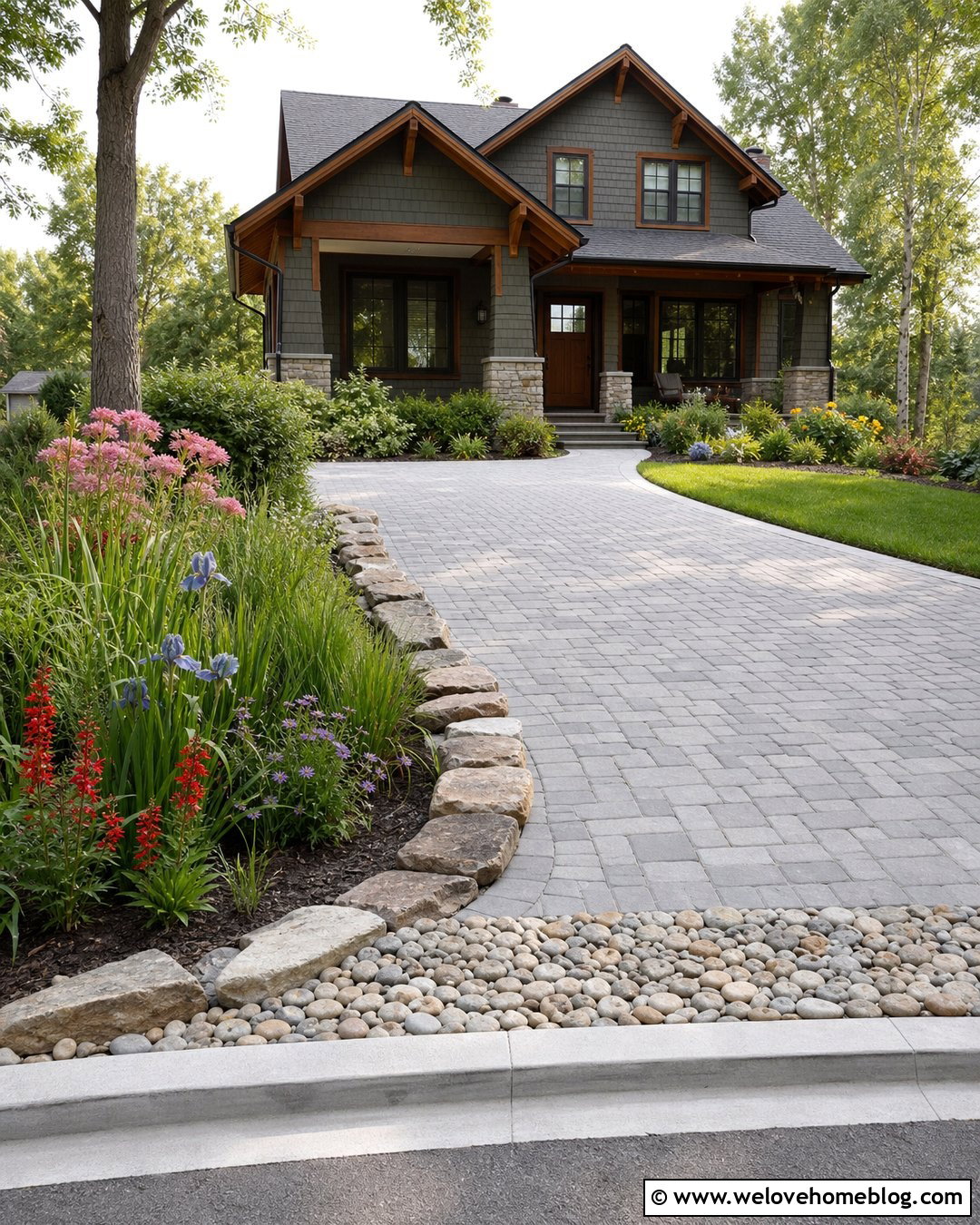 Flower Lined Driveway Rain Garden - 25 flower lined driveway ideas