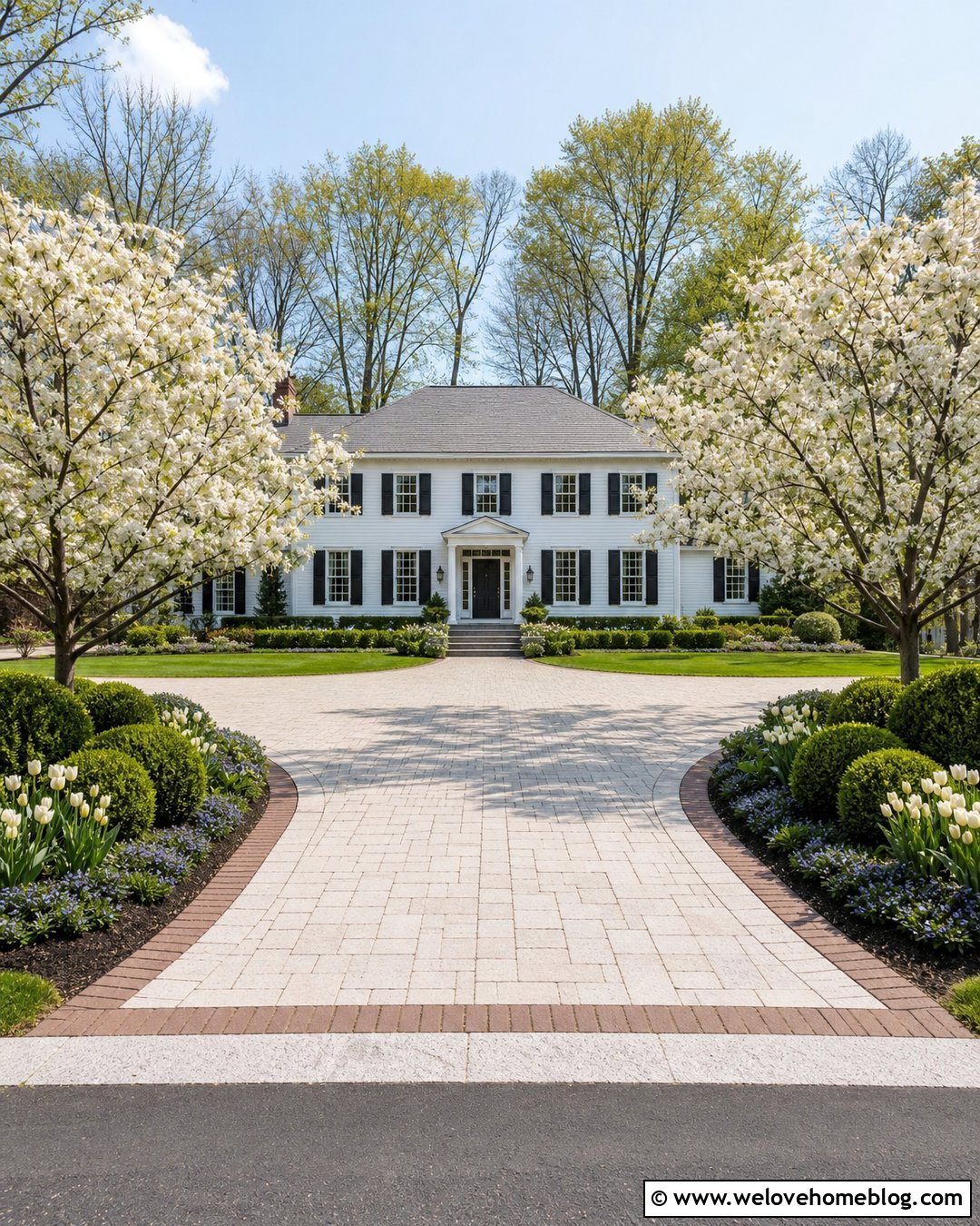 Flowering Tree Driveway Entrance - 35 End Of Driveway Landscaping Ideas