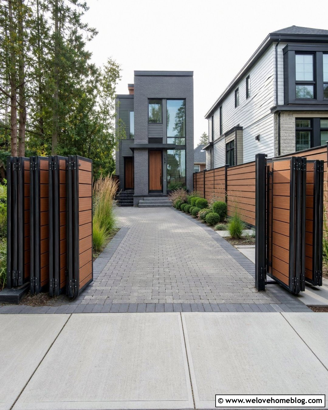 Folding Driveway Gate - 20 modern gate driveway ideas