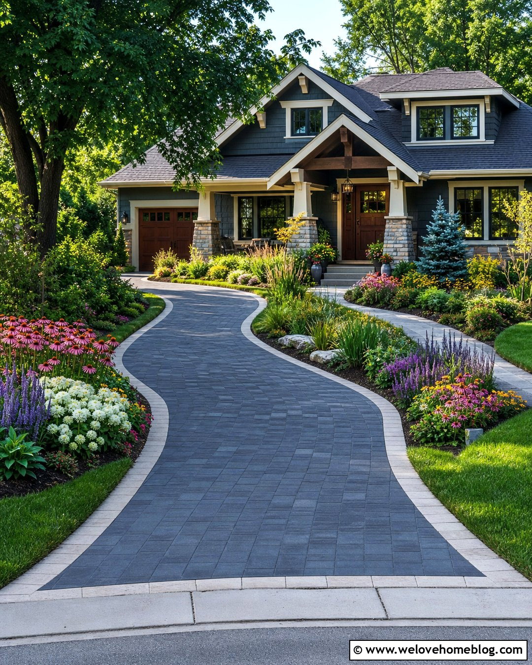 Four Season Flower Driveway Border - 25 Flower Driveway Ideas