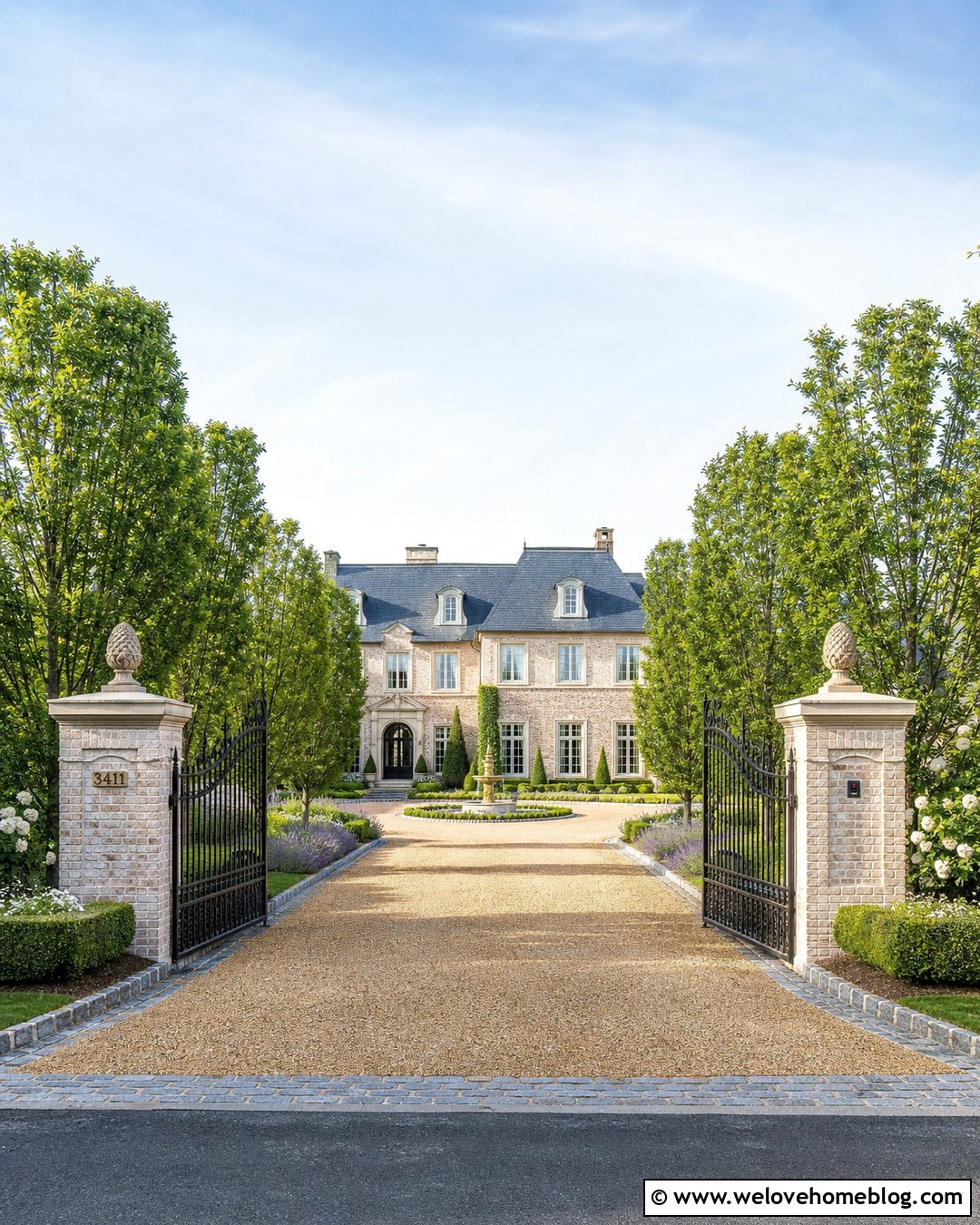 French Brick Mansion With Gravel Driveway - 20 Luxury Brick Mansion With Gated Driveway Ideas