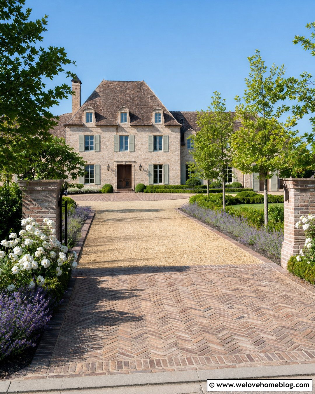 French Chateau Brick And Gravel Driveway - 20 French Chateau Driveway Ideas