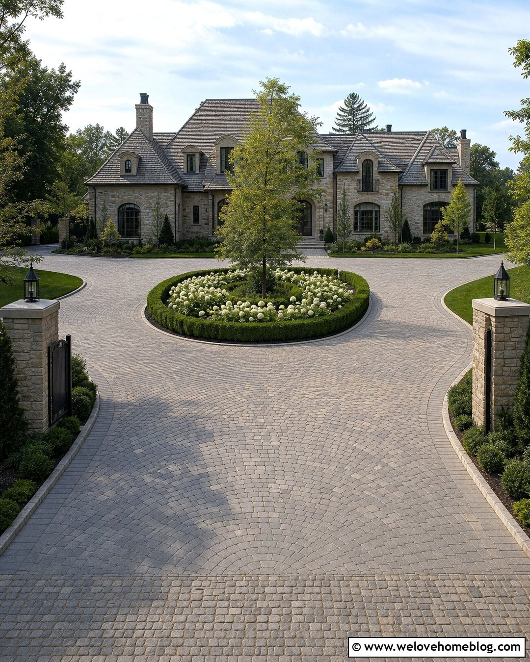 French Chateau Horseshoe Driveway - 20 French Chateau Driveway Ideas