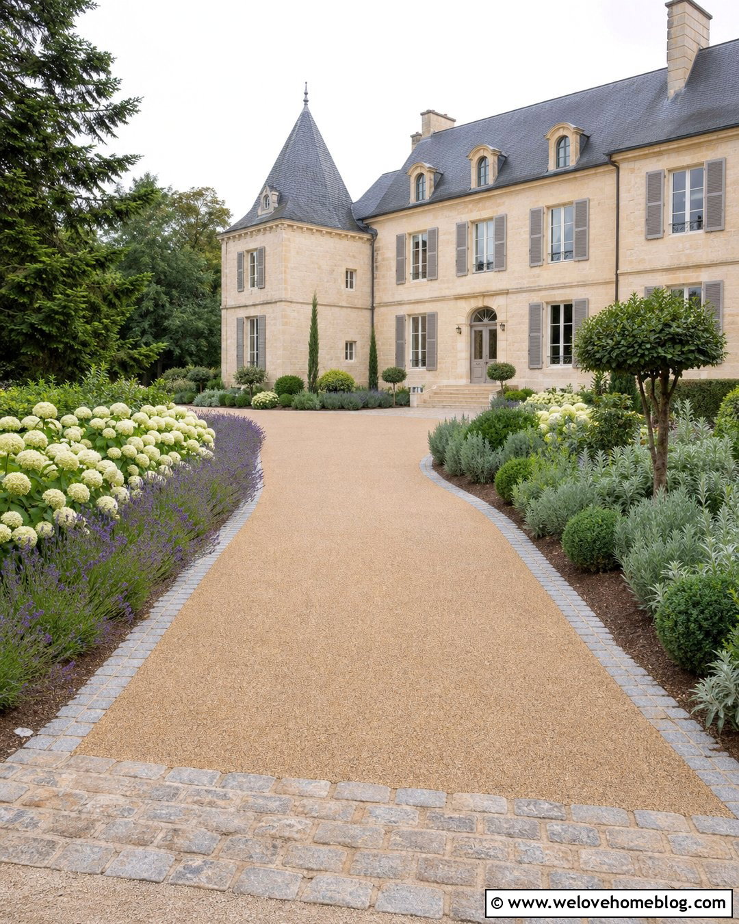 French Chateau Resin Bound Gravel Driveway - 20 French Chateau Driveway Ideas