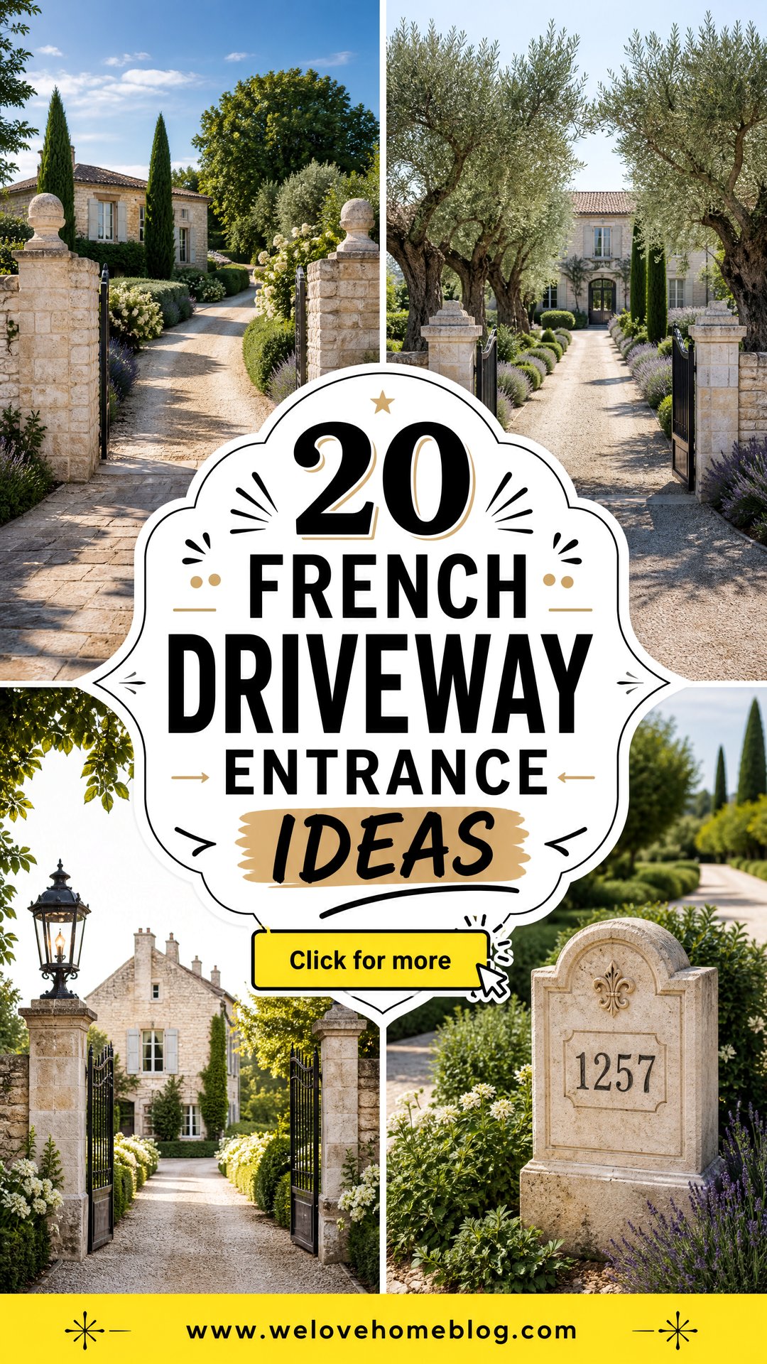 20 French Driveway Entrance Ideas for an Elegant First Look - 20 French Driveway Entrance Ideas for an Elegant First Look