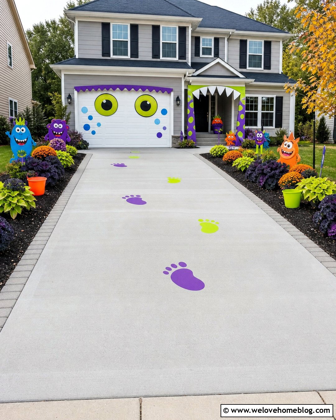 Friendly Monster Trick Or Treat Driveway - 25 Trick Or Treat Driveway Ideas