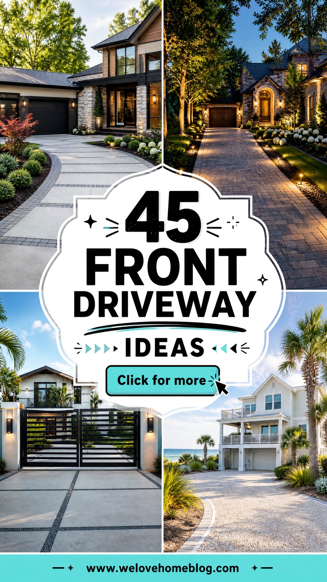 45 Front Driveway Ideas for a Fresh Welcoming Entrance - 45 Front Driveway Ideas for a Fresh, Welcoming Entrance