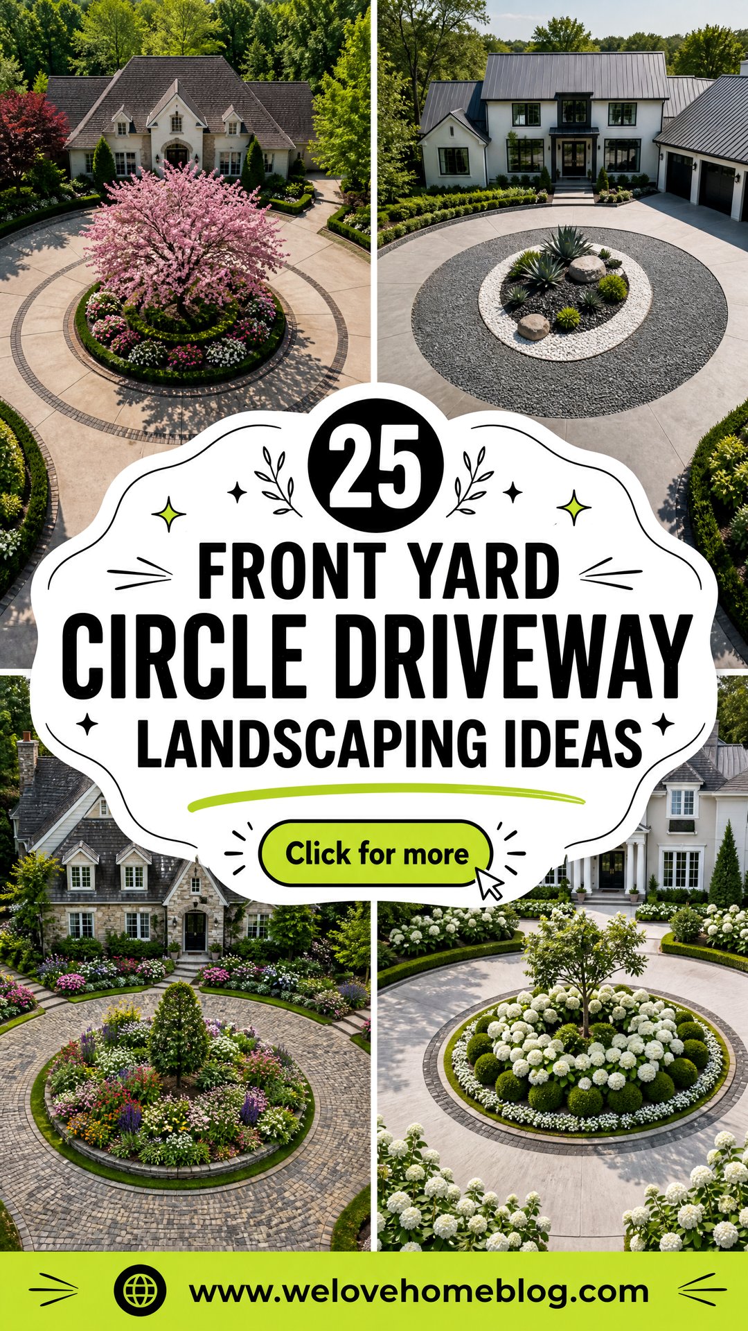 25 Front Yard Circle Driveway Landscaping Ideas to Inspire - 25 Front Yard Circle Driveway Landscaping Ideas to Inspire