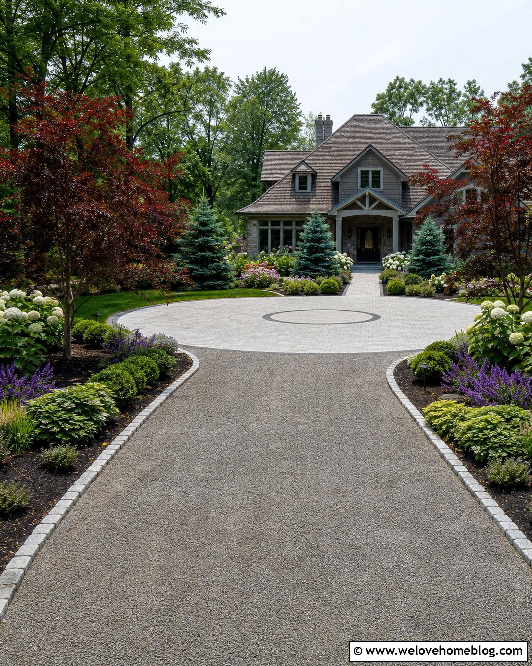 Front Yard Driveway With A Turnaround Court - 30 front yard driveway ideas