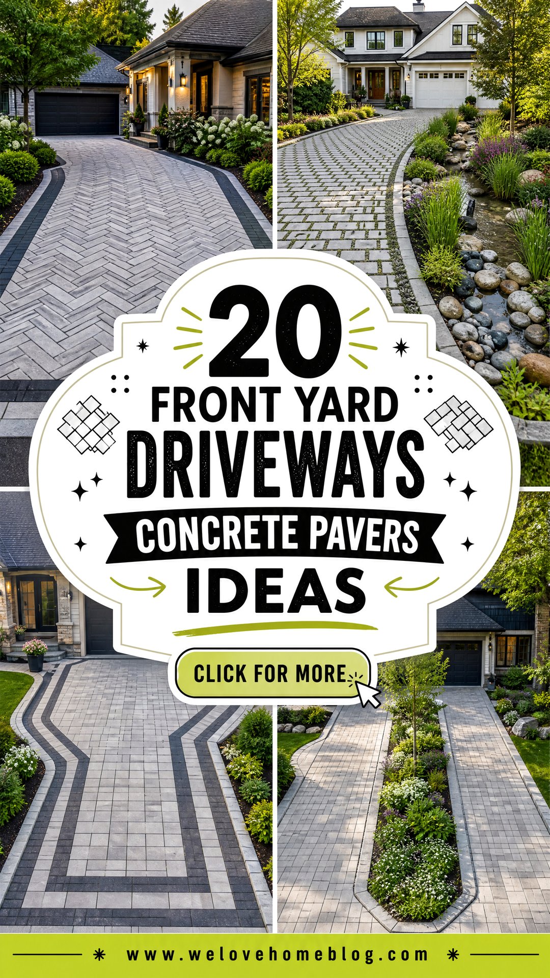 20 Front Yard Driveways Concrete Pavers Ideas to Explore - 20 Front Yard Driveways Concrete Pavers Ideas to Explore