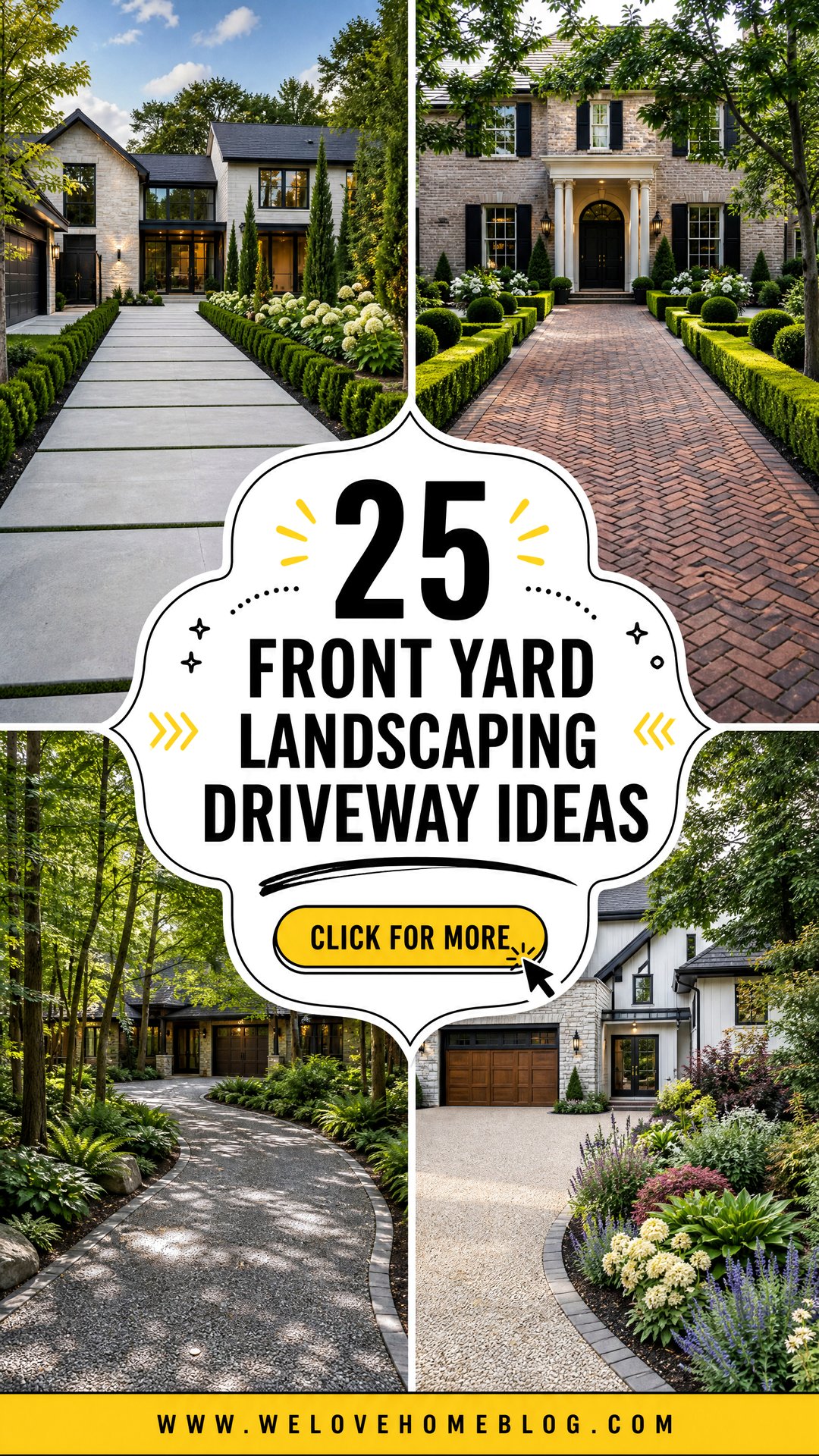 25 Front Yard Landscaping Driveway Ideas for Modern Homes - 25 Front Yard Landscaping Driveway Ideas for Modern Homes